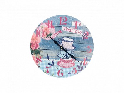 Hodiny retro PN01 34cm motiv Tea time