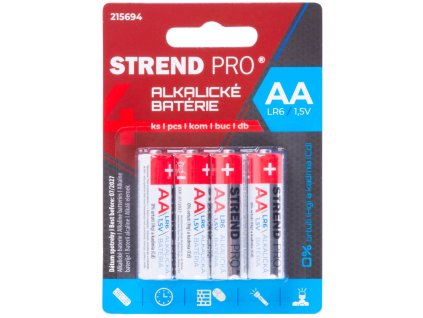 Alkalická batéria LR6, 4 ks, AA tužka, blister