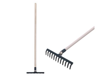 Hrable záhradné Strend Pro R105, 12 zubé, drevená násada 1600mm