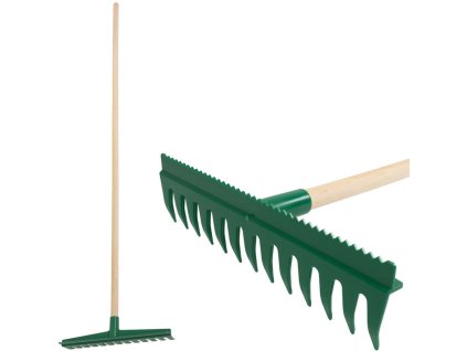 Hrable vyrovnávacie R140, 13 zubé, plastové, s urovnávacou hranou, 160 cm násada