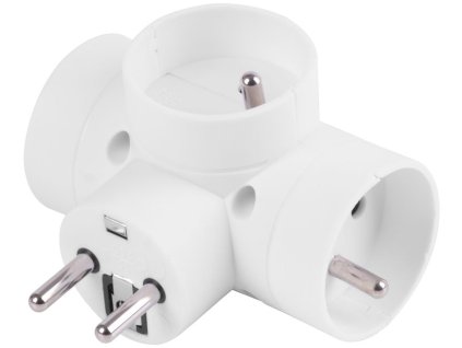 Rozdvojka Strend Pro, biela, rozbočovacia zásuvka, 230 V, IP20, max. 3680 W, 3x16A