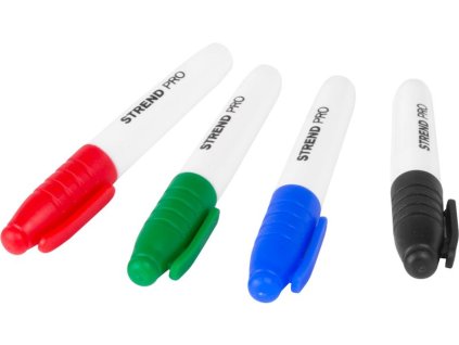 Značkovač Strend Pro, v plastovej dóze, červený/čierny/zelený/modrý