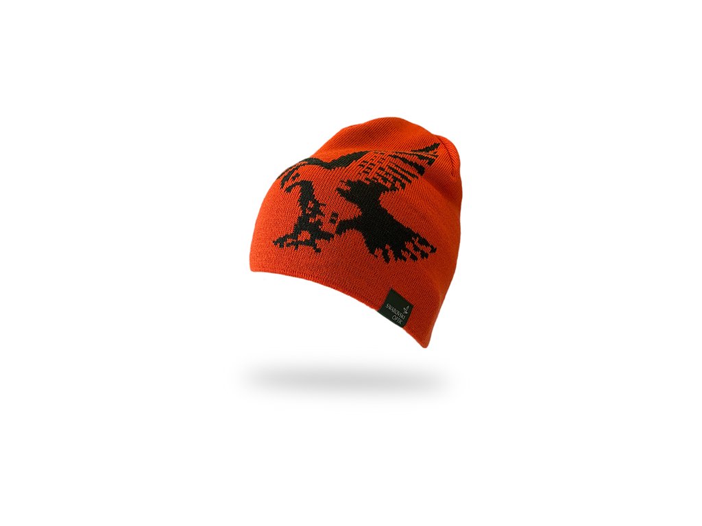 Swarovski D - Úpletová čiapka Orange Hawk, 100% Merino vlna