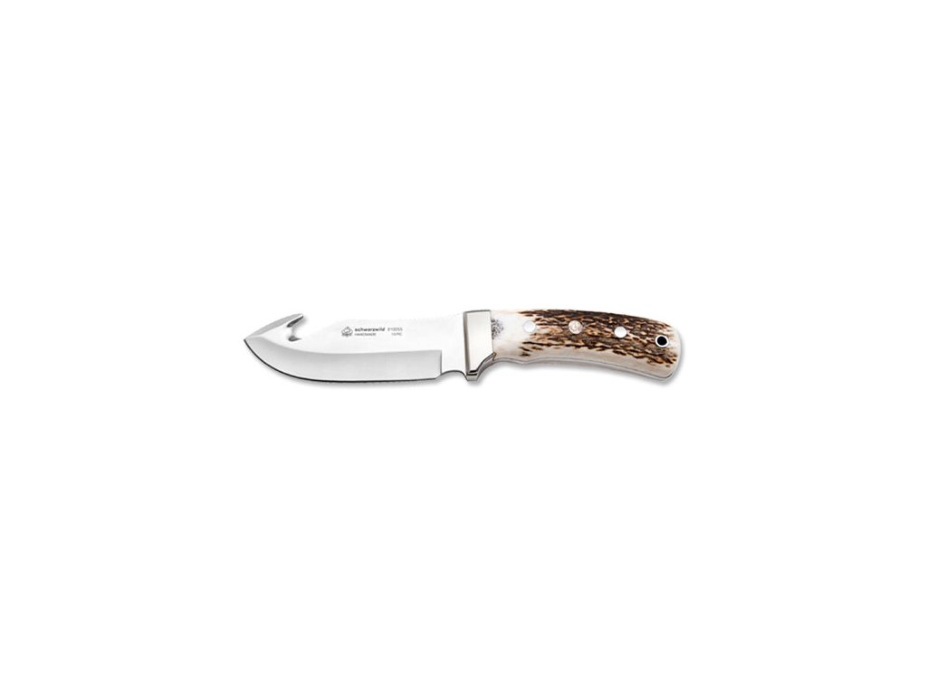 Puma IP - Lovecký nôž "Schwarzwild, stag" s párakom, kožené p., 810055