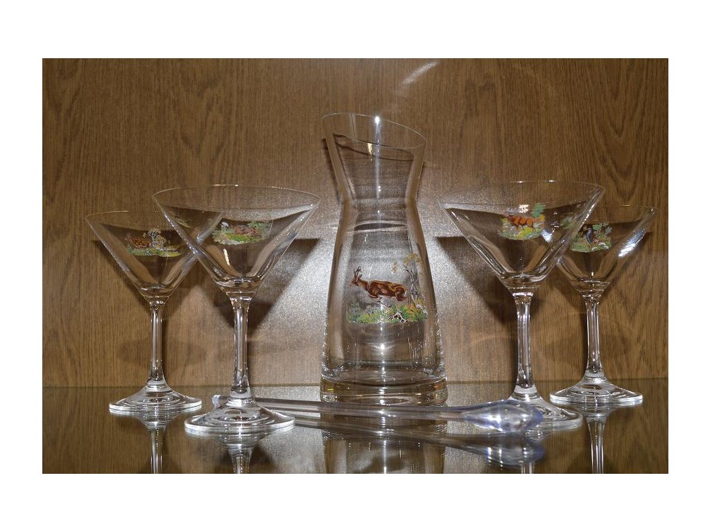 VI Súprava na Martini - Karafa s miešatkom + 4x pohár