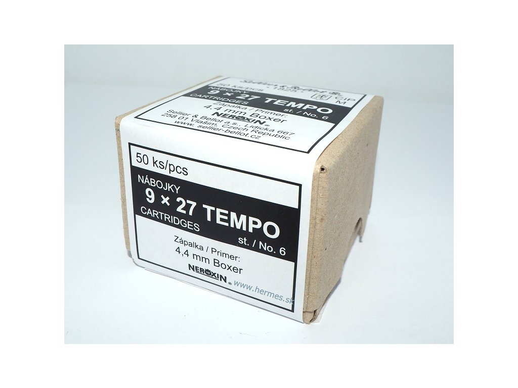 SB 9x27mm Tempo No. 6 - nábojky, čierna