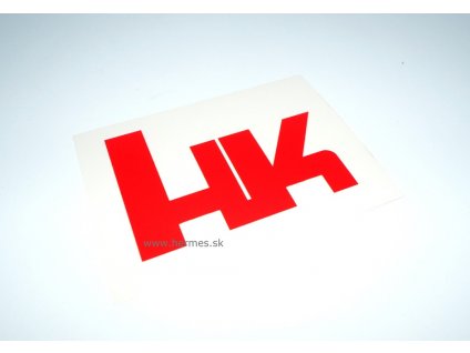 HK D - Priesvitná nálepka s červeným logom HK (7,5x10cm) Art. 978836