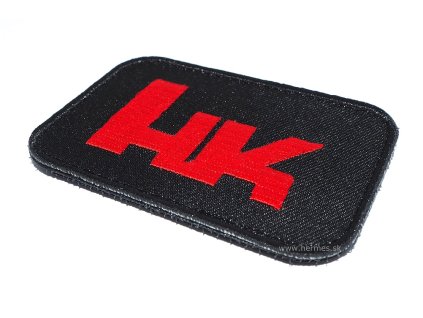 HK D - Nášivka s vyšitým červeným logom HK (velcro), 983338