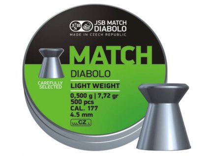 JSB - Match Diabolo for Air Pistols 4,51mm/.177, 500ks - zelené