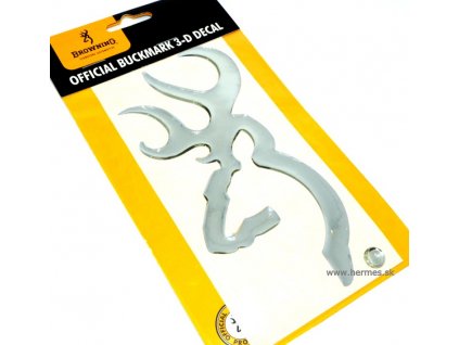 Browning D - Nálepka "3D Buckmark 6" - Silver", Art.: 3922015916