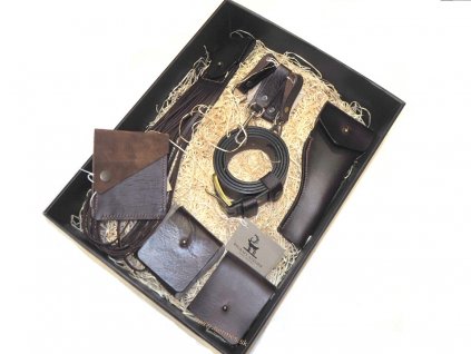 Recraft - Lovecký darčekový set z koženými výrobkami