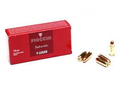 Fiocchi 9mmLuger Subsonic FMJ 158gr., Kat.: 7090160