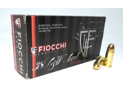 Fiocchi .38S&W Short (.38S&W Corto) FMJ 145grs., Kat.: 70038000