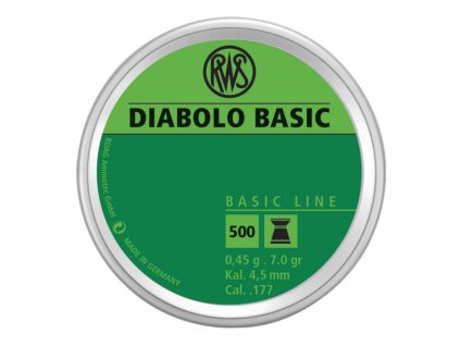RWS Diabolo "Basic" kal.: 4,5mm/.177 - 0,45g./7,0gr. /500ks/ dl= 5,2mm