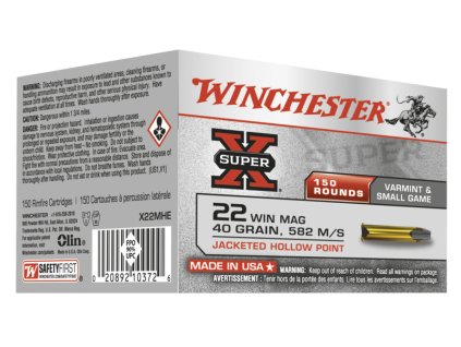 Winchester .22WMR JHP 2,59g./40gr. Super-X (150ks) X22MHE
