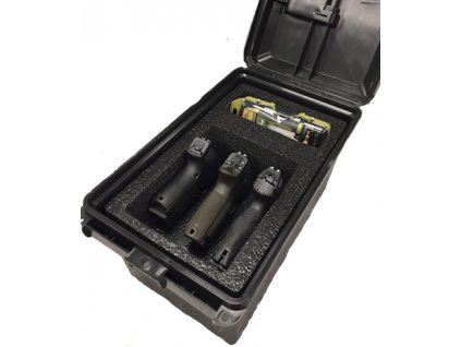 MTM Box "Tactical Pistol Case 3" na 3ks pištolí s priehradkou, TPC3