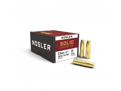 Nosler - Strely .366/9,3mm, 286gr. Solids Flat Point, 25ks, Art.:29825