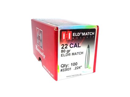 Hornady - Strely .224/.22 ELD Match, 80gr., 100ks, Kat. 22831