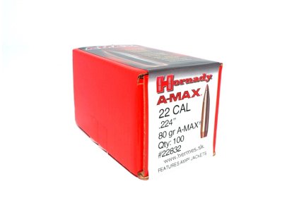Hornady - Strely .224/.22 A-Max, 80gr., 100ks, Kat. 22832