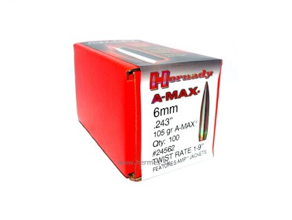 Hornady - Strely .243/6mm A-Max, 105gr., 100ks, Kat. 24562