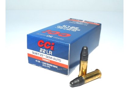 CCI .22LR Quiet-22 LRN 2,92g./45gr. Semi-Auto (50ks), kat. 975CC