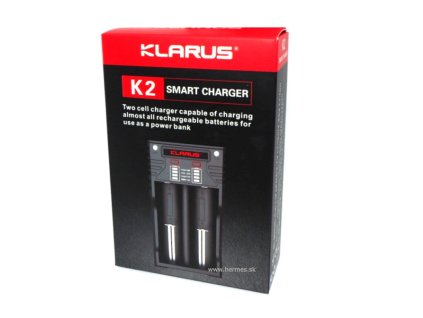 Klarus - Inteligentná nabíjačka K2 SmartCharger (USB) na dva články