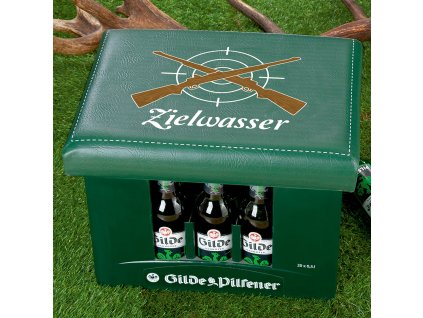 Polstrovaný sedák "Zielwasser" na prepravku 42x32cm, Art. 77831002