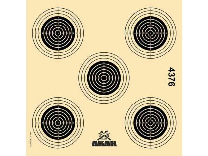 Akah - Vzduchovkové terče 14x14cm, 5terčov /250ks/, Art.: 37826000