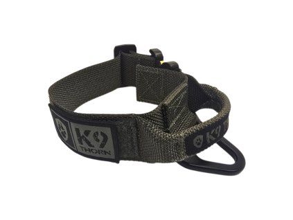 K9 obojok Cobra Bravo s rukov. Oliva 1