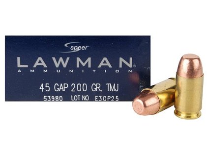 CCI .45GAP TMJ FN 200grs. Lawmann Speer, Art.: 53980r, Art.: 53980