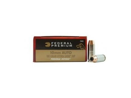 Federal 10mmAuto Hydra-Shok JHP 180gr. Personal Defense, P10HS1