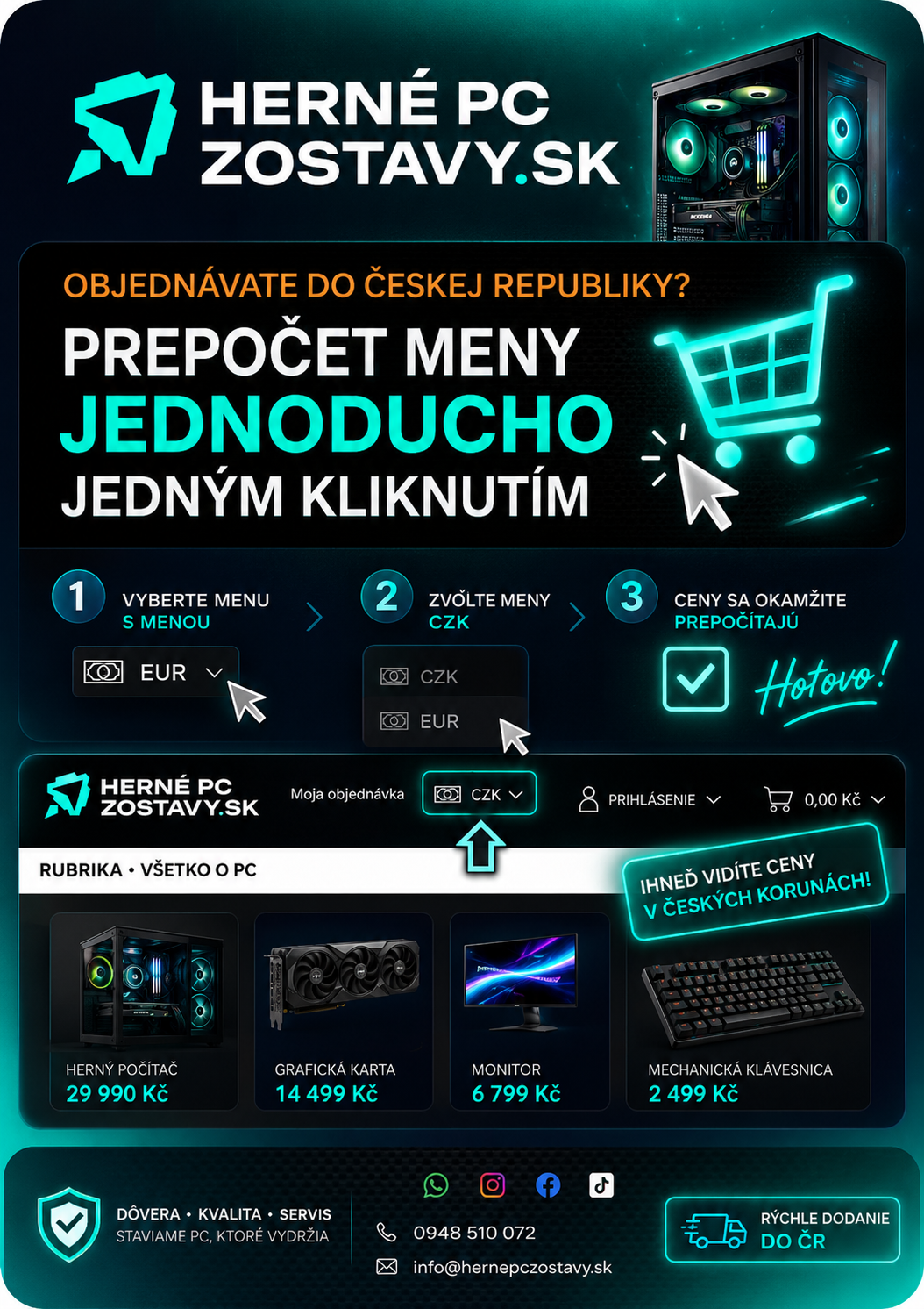 prepočet cz sk
