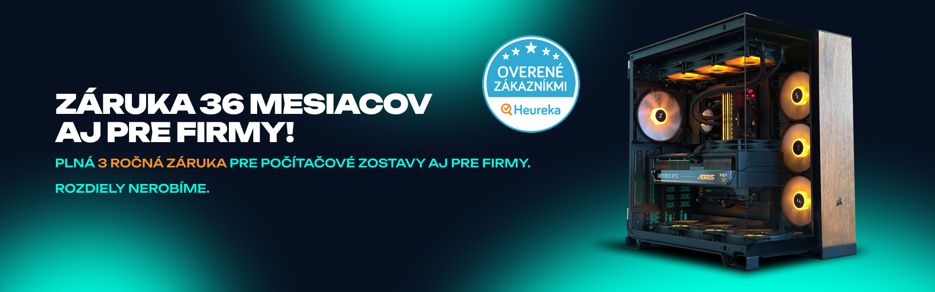 zaruka firmy pc 36 mesiacov , 3 roky záruka herný počítač