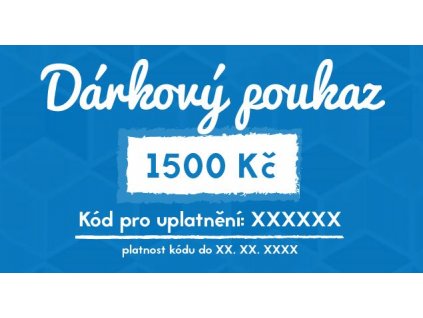 Dárkový poukaz 1500 Kč (online)