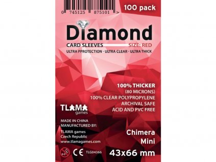 Obaly na karty Diamond Red: Chimera Mini (43x66 mm) 100 ks