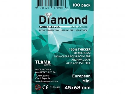 Obaly na karty Diamond Azure: European Mini (45x68 mm) 100 ks