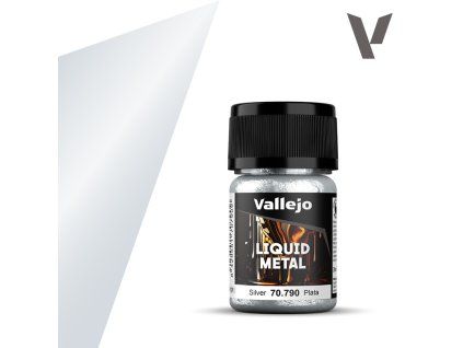Barva Vallejo Liquid Gold 70790 Silver (Alcohol Based) (35ml)