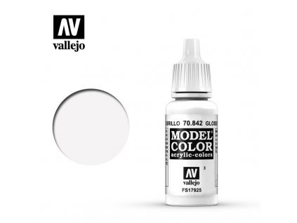 Barva Vallejo Model Color 70842 Gloss White (17ml)