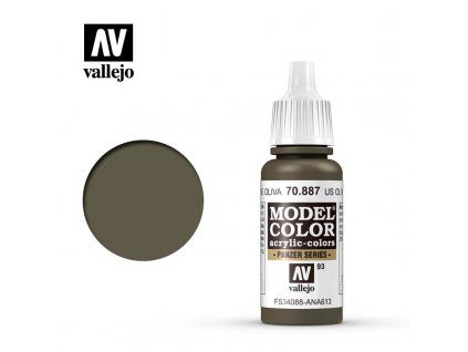 Barva Vallejo Model Color 70887 US Olive Drab (17ml)