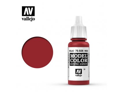 Barva Vallejo Model Color 70926 Red (17ml)