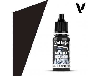 Barva Vallejo Model Color 70950 Black (18ml)