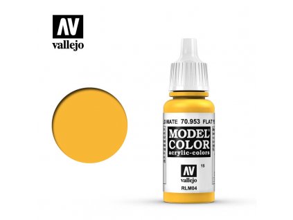 Barva Vallejo Model Color 70953 Flat Yellow (17ml)