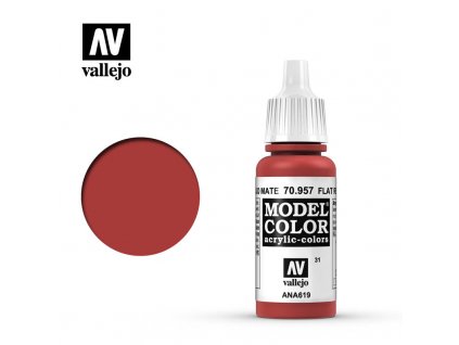 Barva Vallejo Model Color 70957 Flat Red (17ml)