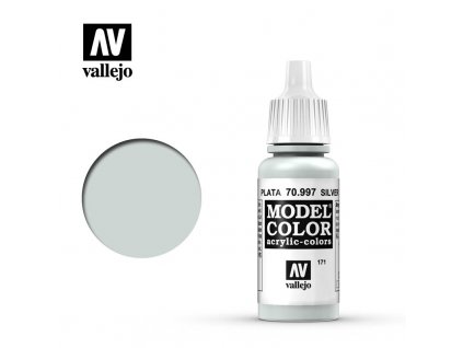 Barva Vallejo Model Color 70997 Silver (17ml)