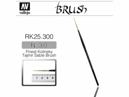 Vallejo Brush RK25300 Kolinsky Tajmyr Extra Fine No.3/0