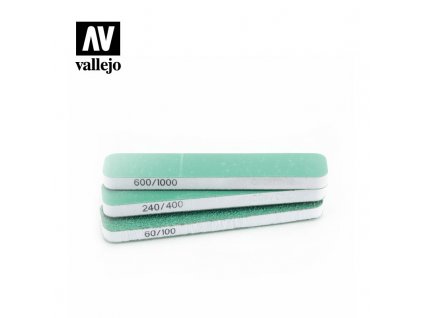 Vallejo T04001 3x brusné houbičky oboustranné (90x19x6mm)