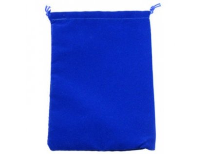 Semišový pytlíček na kostky - modrý 4"x6"