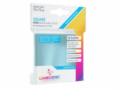 28602 gamegenic prime square sized sleeves 73 x 73 mm clear 50 sleeves