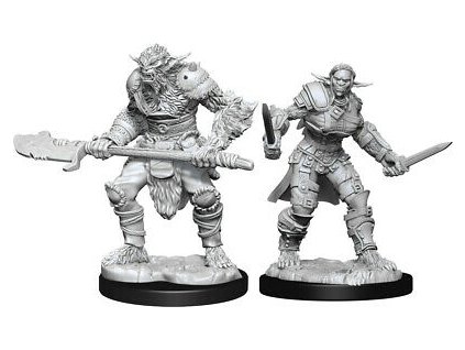 D&D Nolzur's Marvelous Miniatures: Bugbear Barbarian Male & Bugbear Rogue Female