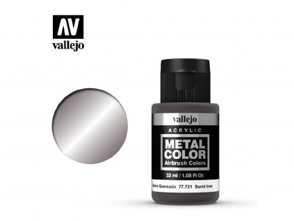 Barva Vallejo Metal Color 77721 Burnt Iron (32ml)